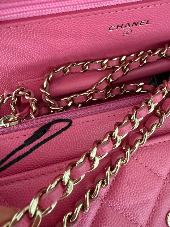 CHANEL classic wallet on chain in Caviar Gold /champagne hardware - Picture 5 of 5